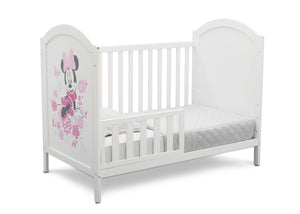 Disney Bianca White with Minnie Mouse (1302) Minnie Mouse 4-in-1 Convertible Crib by Delta Children, Toddler Bed Silo View 4
