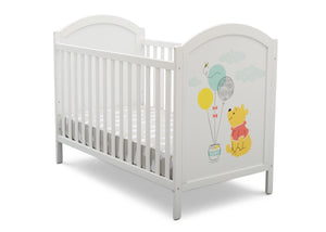 Delta Children Bianca White with Pooh (1301) 4-in-1 Convertible Crib, Side View 7