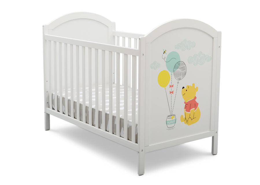 Delta Children Bianca White with Pooh (1301) 4-in-1 Convertible Crib 9-Winnie The Pooh 4-in-1 Convertible Crib