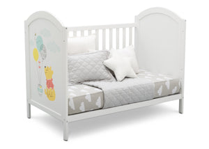 Delta Children Bianca White with Pooh (1301) Winnie The Pooh 4-in-1 Convertible Crib, Day Bed Silo View 1 5