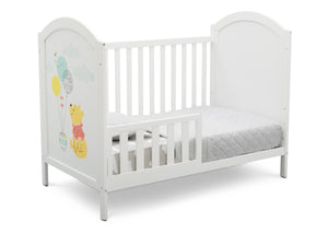 Delta Children Bianca White with Pooh (1301) Winnie The Pooh 4-in-1 Convertible Crib, Toddler Bed Silo View 4
