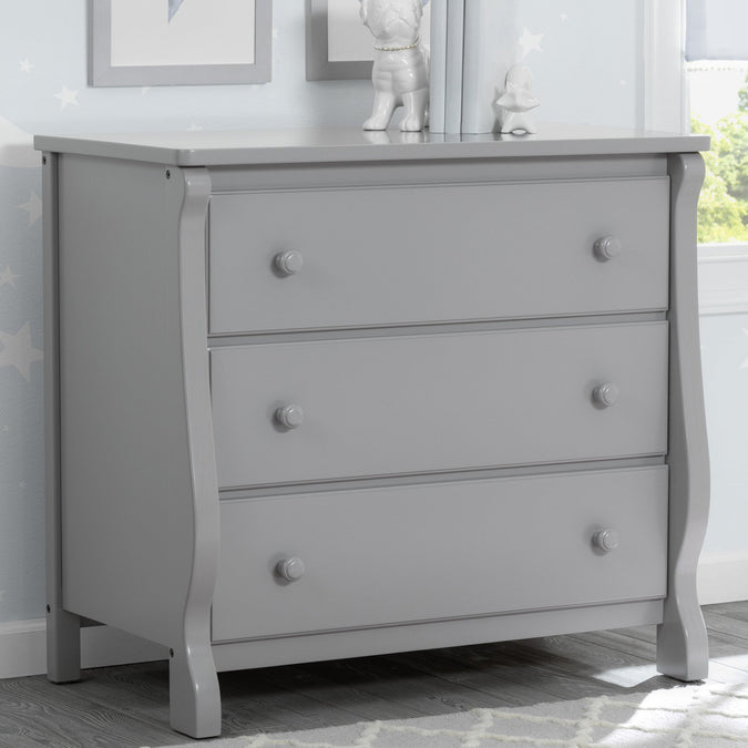 Grey (026) 18-Universal 3 Drawer Dresser