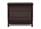 Delta Children Espresso Cherry (205) Universal 3 Drawer Dresser Front Silo View 12-Universal 3 Drawer Dresser