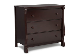 Delta Children Espresso Cherry (205) Universal 3 Drawer Dresser Right Silo View 15