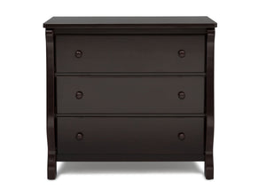 Delta Children Dark Chocolate (207) Universal 3 Drawer Dresser Front Silo View 22