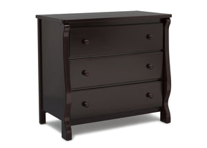 Delta Children Dark Chocolate (207) Universal 3 Drawer Dresser Right Silo View 20