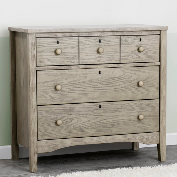 Textured Limestone (1340) 2-Farmhouse 3 Drawer Dresser with Changing Top