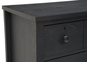 Delta Children Textured Midnight Grey (1347) Farmhouse 3 Drawer Dresser with Changing Top, Hangtag View 30