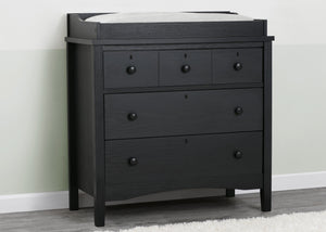 Delta Children Textured Midnight Grey (1347) Farmhouse 3 Drawer Dresser with Changing Top, Hangtag View 25