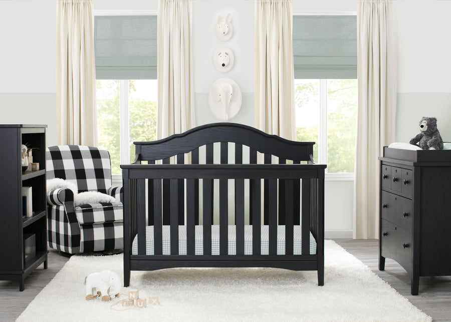 Textured Midnight Grey (1347) 6-Farmhouse Bookcase