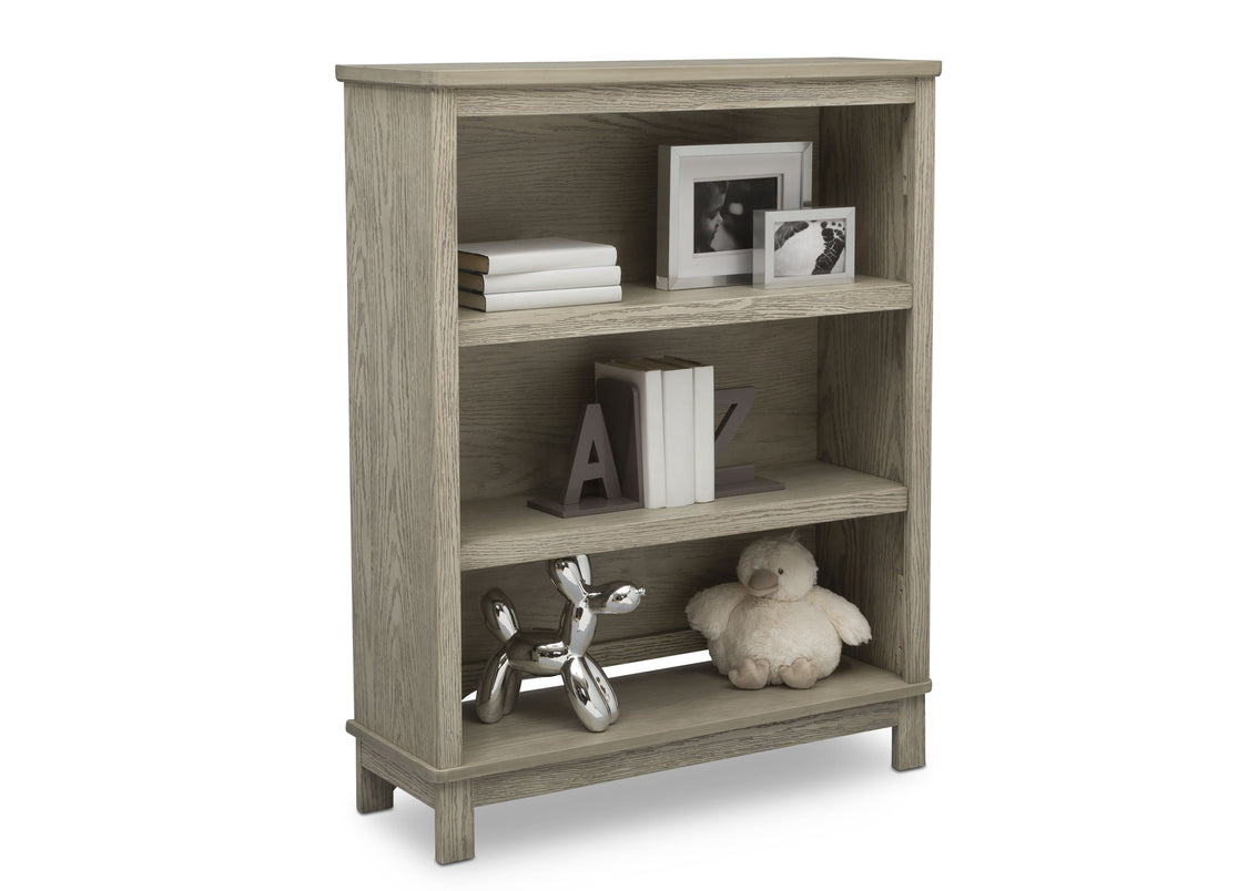 Delta Children Textured Limestone (1340) Farmhouse Bookcase/Hutch, Right Silo View with Props