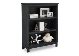 Delta Children Textured Midnight Grey (1347) Farmhouse Bookcase/Hutch, Right Silo View with Props 5