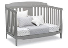 Delta Children Grey (026) Westminster 6-in-1 Convertible Crib, Right Day Bed Silo View 4-Westminster 6-in-1 Convertible Crib