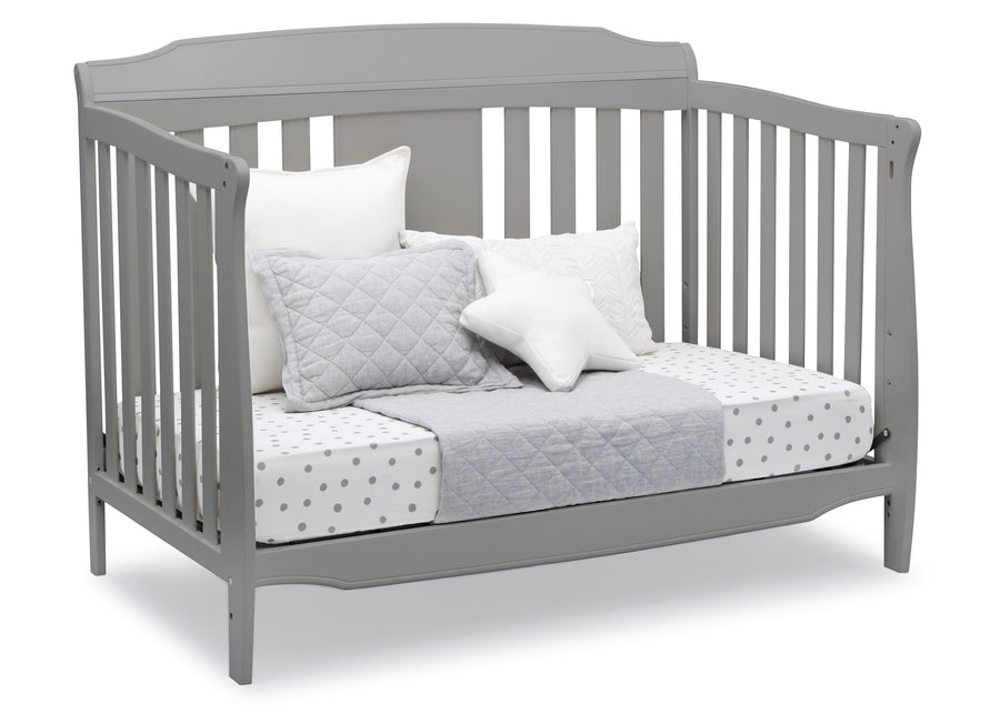 Delta Children Grey (026) Westminster 6-in-1 Convertible Crib, Right Day Bed Silo View 4-Westminster 6-in-1 Convertible Crib