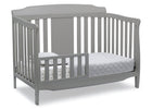 Delta Children Grey (026) Westminster 6-in-1 Convertible Crib, Right Toddler Bed Silo View 3-Westminster 6-in-1 Convertible Crib