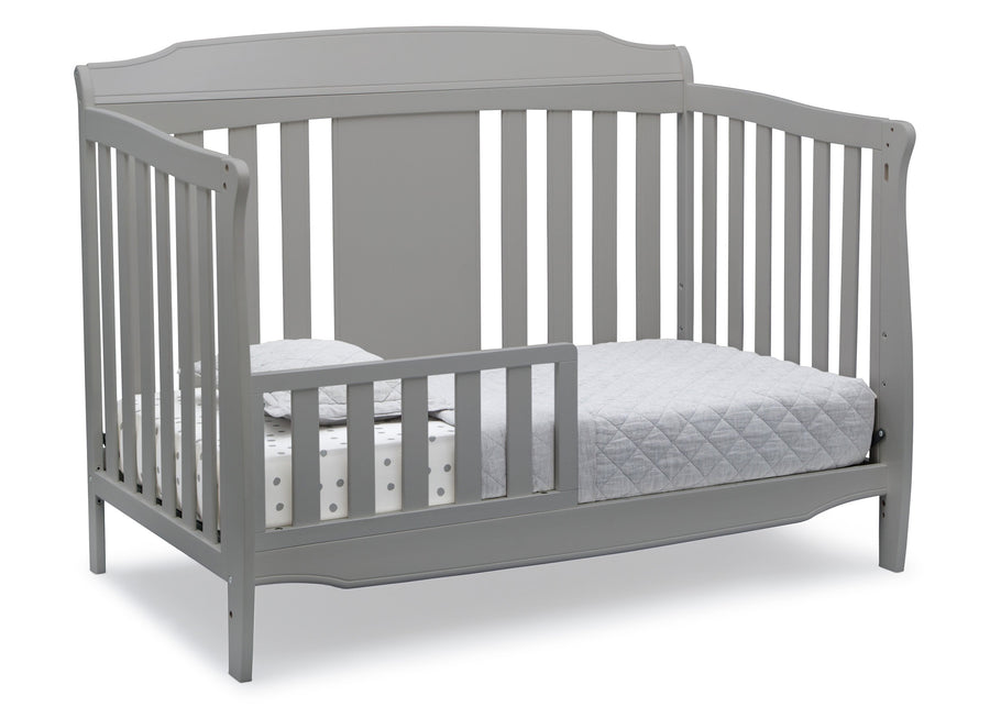 Delta Children Grey (026) Westminster 6-in-1 Convertible Crib, Right Toddler Bed Silo View 3-Westminster 6-in-1 Convertible Crib