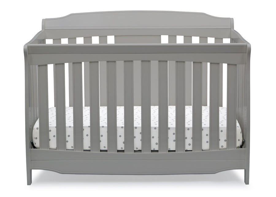 DCB: Delta Children Grey (026) Westminster 6-in-1 Convertible Crib, Front Crib Silo View 6-Westminster 6-in-1 Convertible Crib