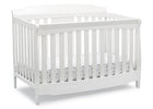 DCB: Delta Children Bianca White (130) Westminster 6-in-1 Convertible Crib, Right Crib Silo View 8-Westminster 6-in-1 Convertible Crib
