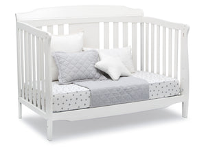 Delta Children Bianca White (130) Westminster 6-in-1 Convertible Crib, Right Day Bed Silo View 13