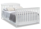 Delta Children Bianca White (130) Westminster 6-in-1 Convertible Crib, Right Full Bed Silo View 11-Westminster 6-in-1 Convertible Crib