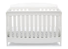 Delta Children Bianca White (130) Westminster 6-in-1 Convertible Crib, Front Crib Silo View 12-Westminster 6-in-1 Convertible Crib