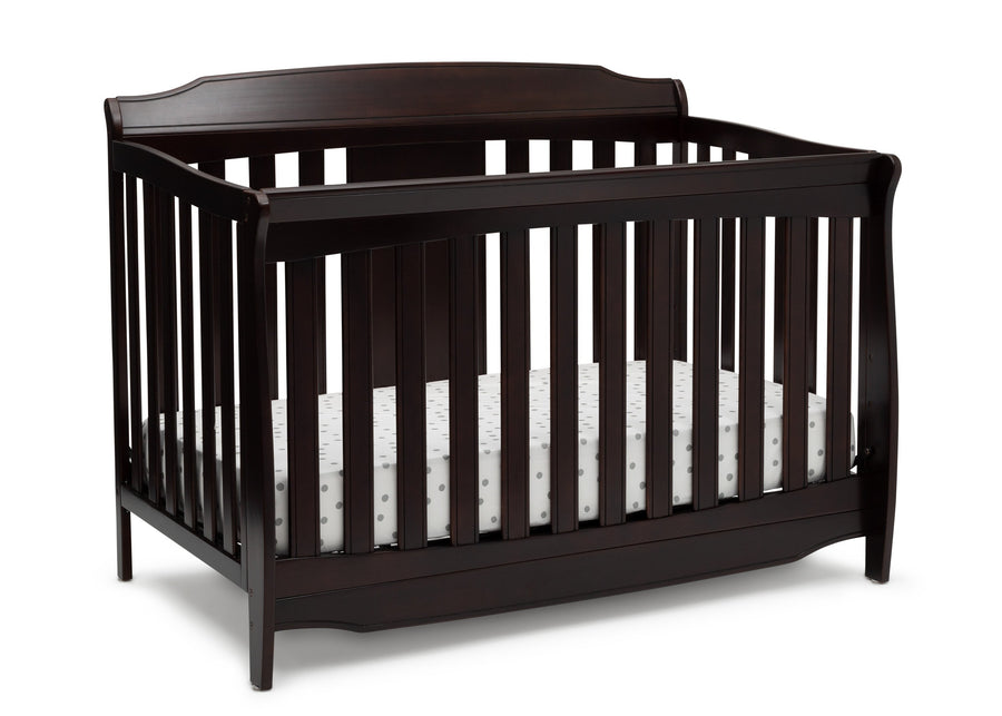 Delta Children Dark Chocolate (207) Westminster 6-in-1 Convertible Crib, Right Crib Silo View 14-Westminster 6-in-1 Convertible Crib
