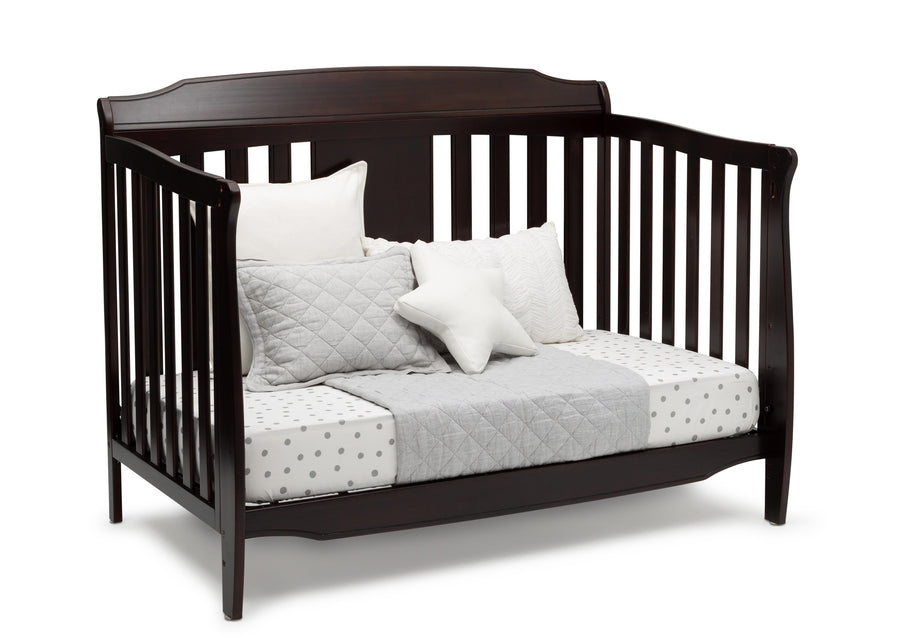 Delta Children Dark Chocolate (207) Westminster 6-in-1 Convertible Crib, Right Day Bed Silo View 16-Westminster 6-in-1 Convertible Crib