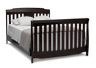Delta Children Dark Chocolate (207) Westminster 6-in-1 Convertible Crib, Right Full Bed Silo View 17-Westminster 6-in-1 Convertible Crib