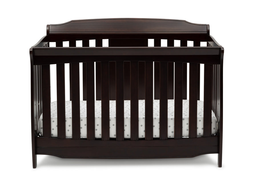 Delta Children Dark Chocolate (207) Westminster 6-in-1 Convertible Crib, Front Crib Silo View 18-Westminster 6-in-1 Convertible Crib