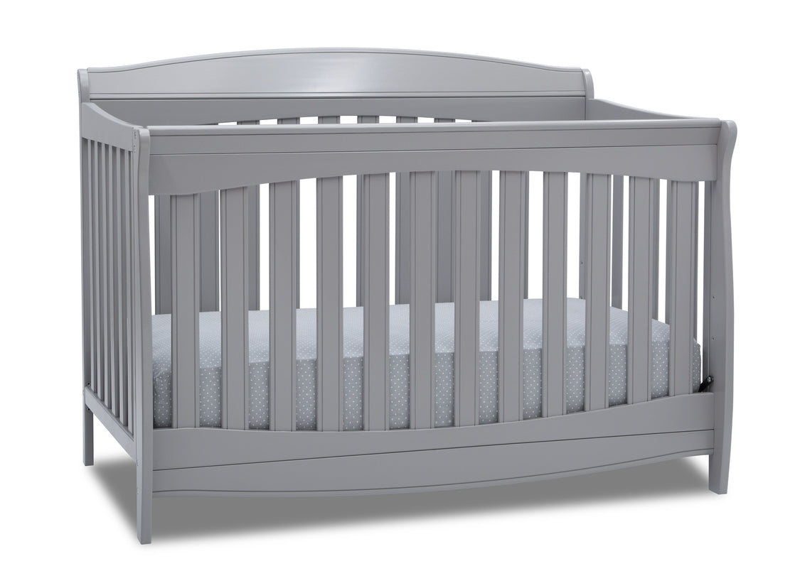Delta Children Grey (026) Colton 6-in-1 Convertible Crib, Right Crib Silo View