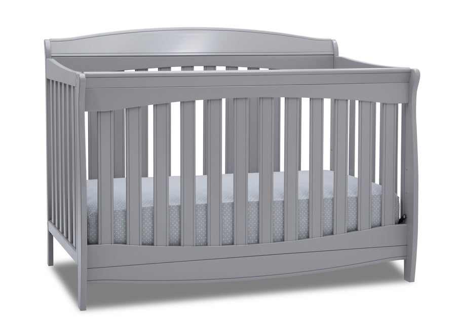 Delta Children Grey (026) Colton 6-in-1 Convertible Crib, Right Crib Silo View 2-Colton 6-in-1 Convertible Crib