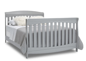 Delta Children Grey (026) Colton 6-in-1 Convertible Crib, Right Full Bed with Headboard and Footboard Silo View 9