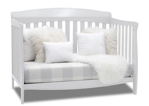 Delta Children Bianca White (130) Colton 6-in-1 Convertible Crib, Right Sofa Silo View 44