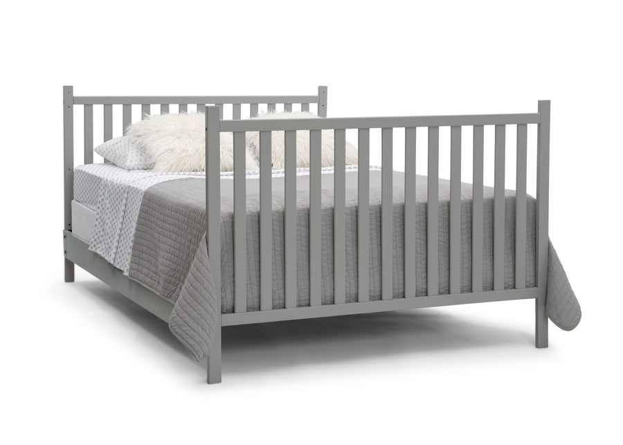 Delta Children Grey (026) Mercer 6-in-1 Convertible Crib, Right Full Bed with Headboard and Footboard Silo View 7-Mercer 6-in-1 Convertible Crib