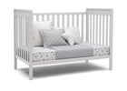 Delta Children Bianca White (130) Mercer 6-in-1 Convertible Crib, Right Day Bed Silo View 12-Mercer 6-in-1 Convertible Crib