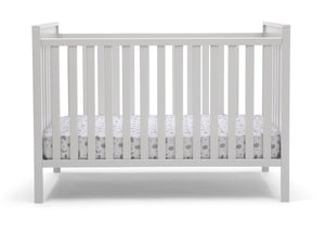 Delta Children Bianca White (130) Mercer 6-in-1 Convertible Crib, Front Crib Silo View 28