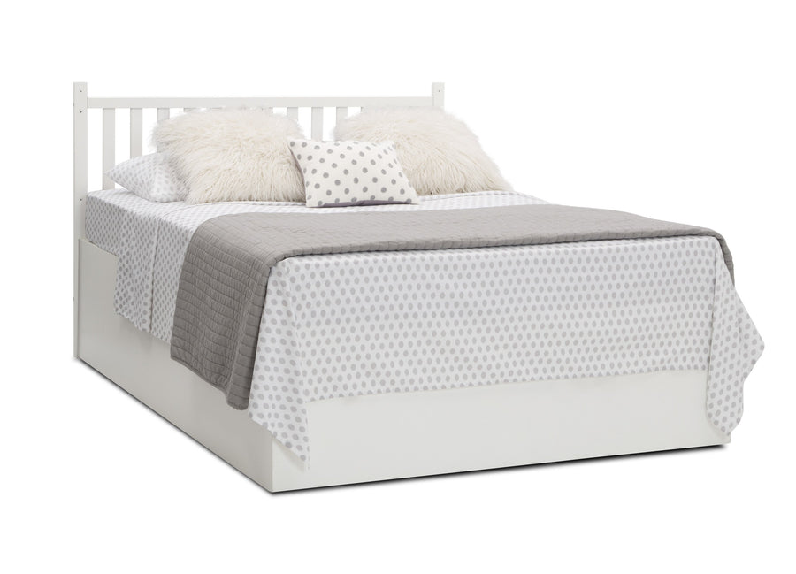 Delta Children Bianca White (130) Mercer 6-in-1 Convertible Crib, Right Full Bed with Headboard Silo View 14-Mercer 6-in-1 Convertible Crib