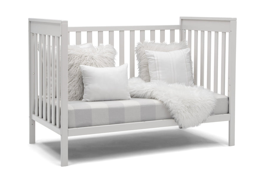 Delta Children Bianca White (130) Mercer 6-in-1 Convertible Crib, Right Sofa Silo View 13-Mercer 6-in-1 Convertible Crib