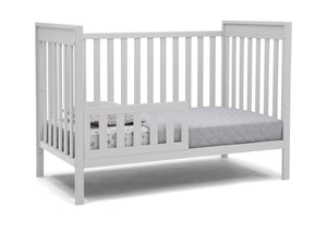Delta Children Bianca White (130) Mercer 6-in-1 Convertible Crib, Right Toddler Bed Silo View 23