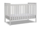 Delta Children Bianca White (130) Mercer 6-in-1 Convertible Crib, Right Crib Silo View 10-Mercer 6-in-1 Convertible Crib
