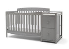 Mason Convertible 6-in-1 Crib and Changer Grey (026) 2-Mason Convertible 6-in-1 Crib and Changer