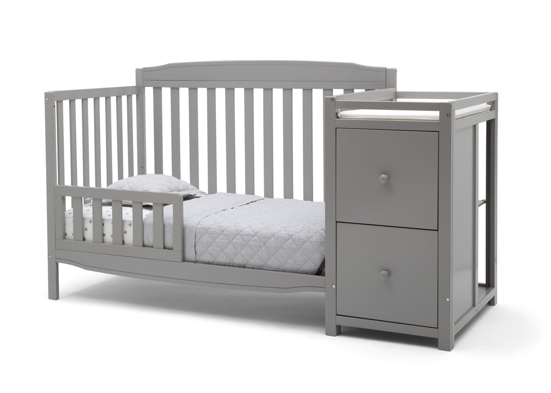 Mason Convertible 6-in-1 Crib and Changer Grey (026)