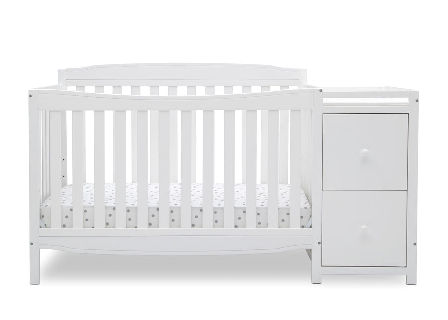 Bianca White (130) 18-Mason Convertible 6-in-1 Crib and Changer
