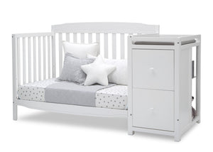 Mason Convertible 6-in-1 Crib and Changer Bianca White (130) 6