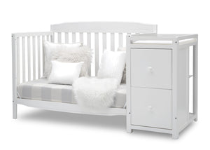 Mason Convertible 6-in-1 Crib and Changer Bianca White (130) 7