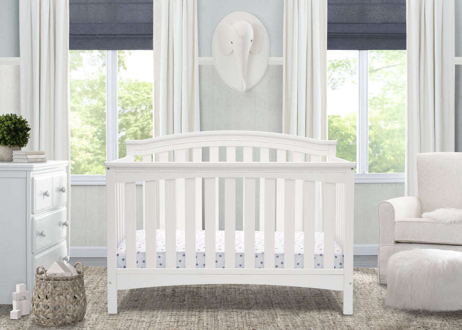Bianca White (130) 9-Waverly 6-in-1 Convertible Crib