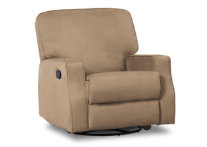 Delta Children Beige (276) Caleb Nursery Recliner Glider Swivel Chair (W1520210C), Silo Side, a2a  0