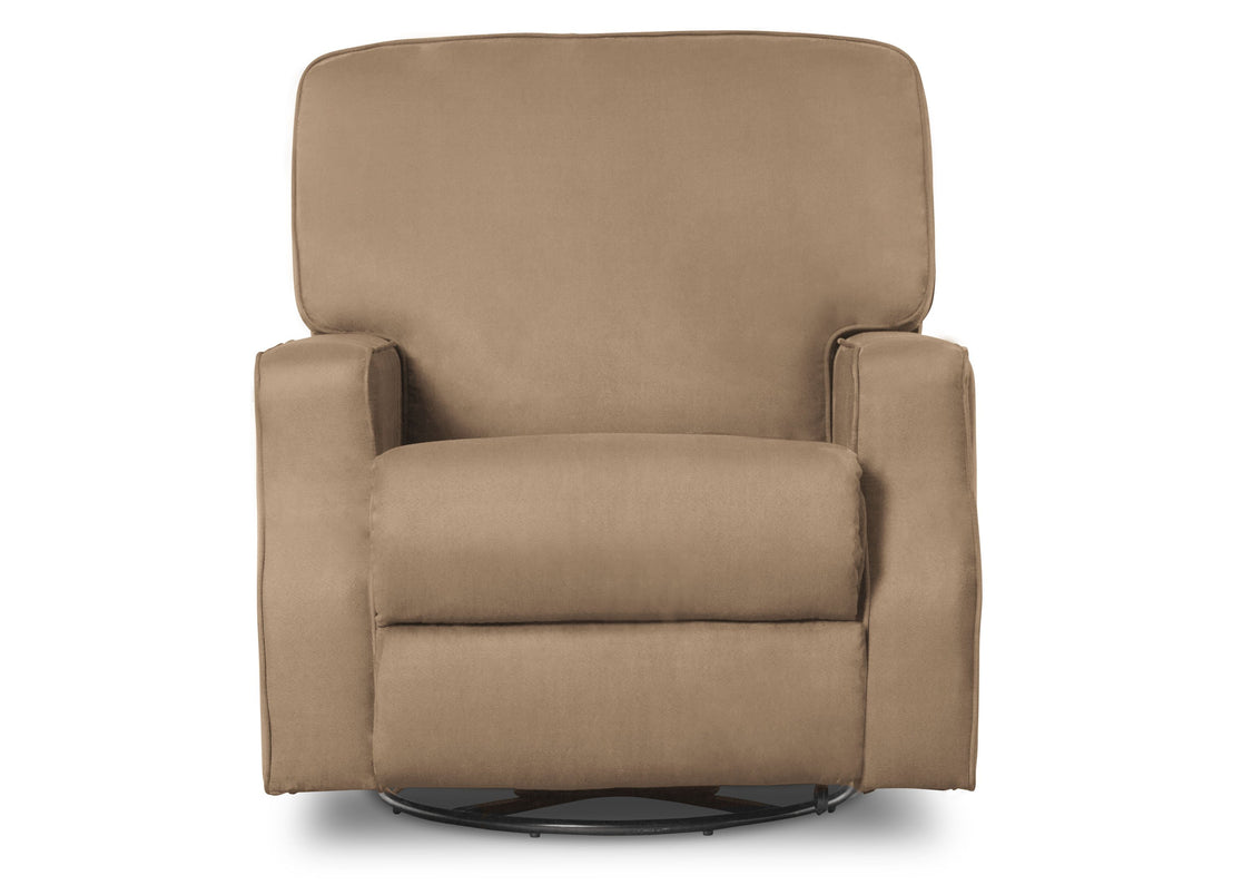 Delta Children Beige (276) Caleb Nursery Recliner Glider Swivel Chair (W1520210C), Silo Front, a3a 