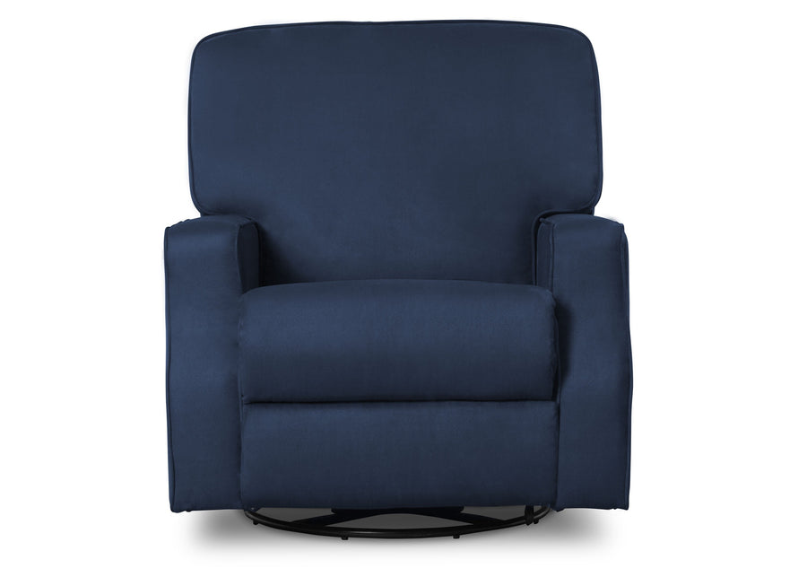 Delta Children Navy (467) Caleb Nursery Recliner Glider Swivel Chair (W1520210C), Silo Front, b3b  5-Caleb Nursery Recliner Glider Swivel Chair
