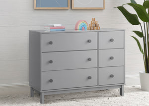Babygap by Delta Children Legacy 6 Drawer Dresser with Leather Pulls and Interlocking Drawers - Black/Natural Black/Natural